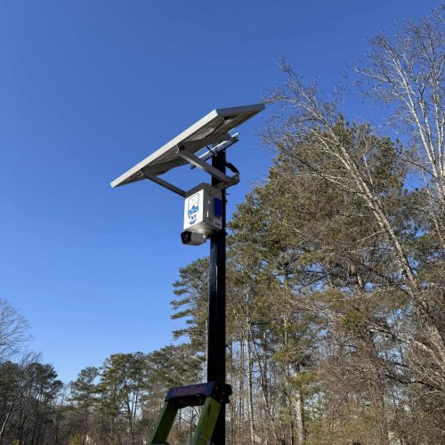 Solar Security Camera (Eagle Eye Networks Anywhere Camera) installed at Conyers GA HOA by Nick Tinsley at NT Security