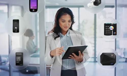 Butterfly MX solution suite for product management - devices and screens encircling an empowered property manager